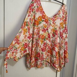 Lane Bryant Women’s 18/20 Floral V-Neck Top